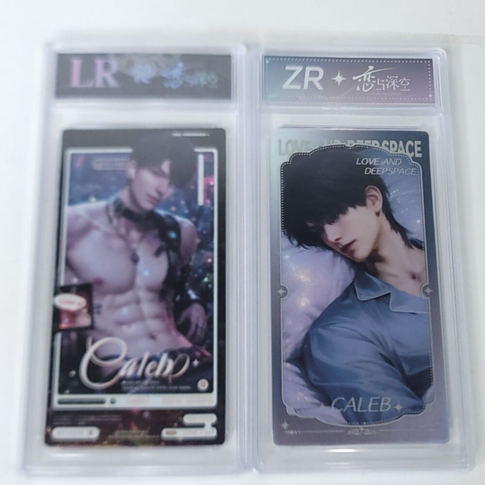 Love and Deep Space Caleb Glitter Trading Card Encased Collectible Lo Of 2